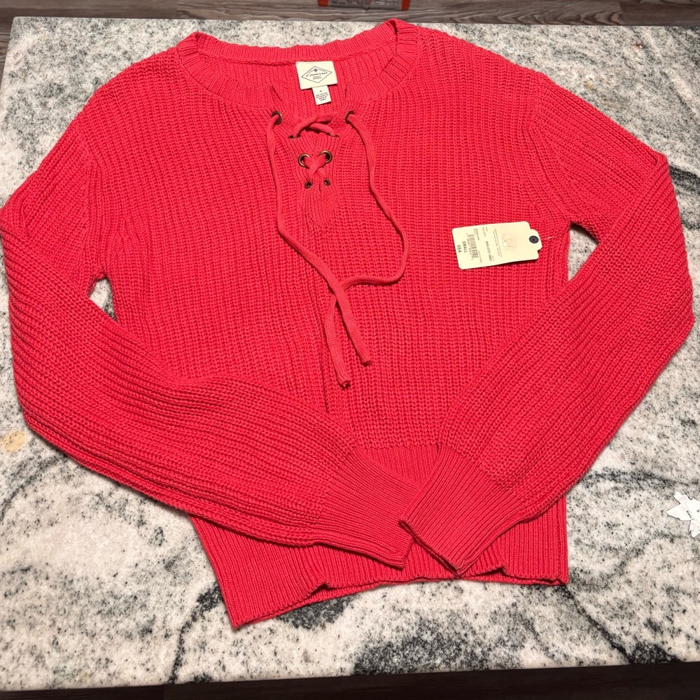 St. John's Bay Vibrant Red Crew Neck Sweater
